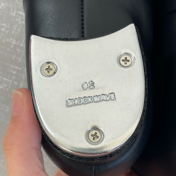 Bloch Women's #2 Shockwave Black Leather Dance Jazz Tap Shoes Size 7M - Picture 12 of 12